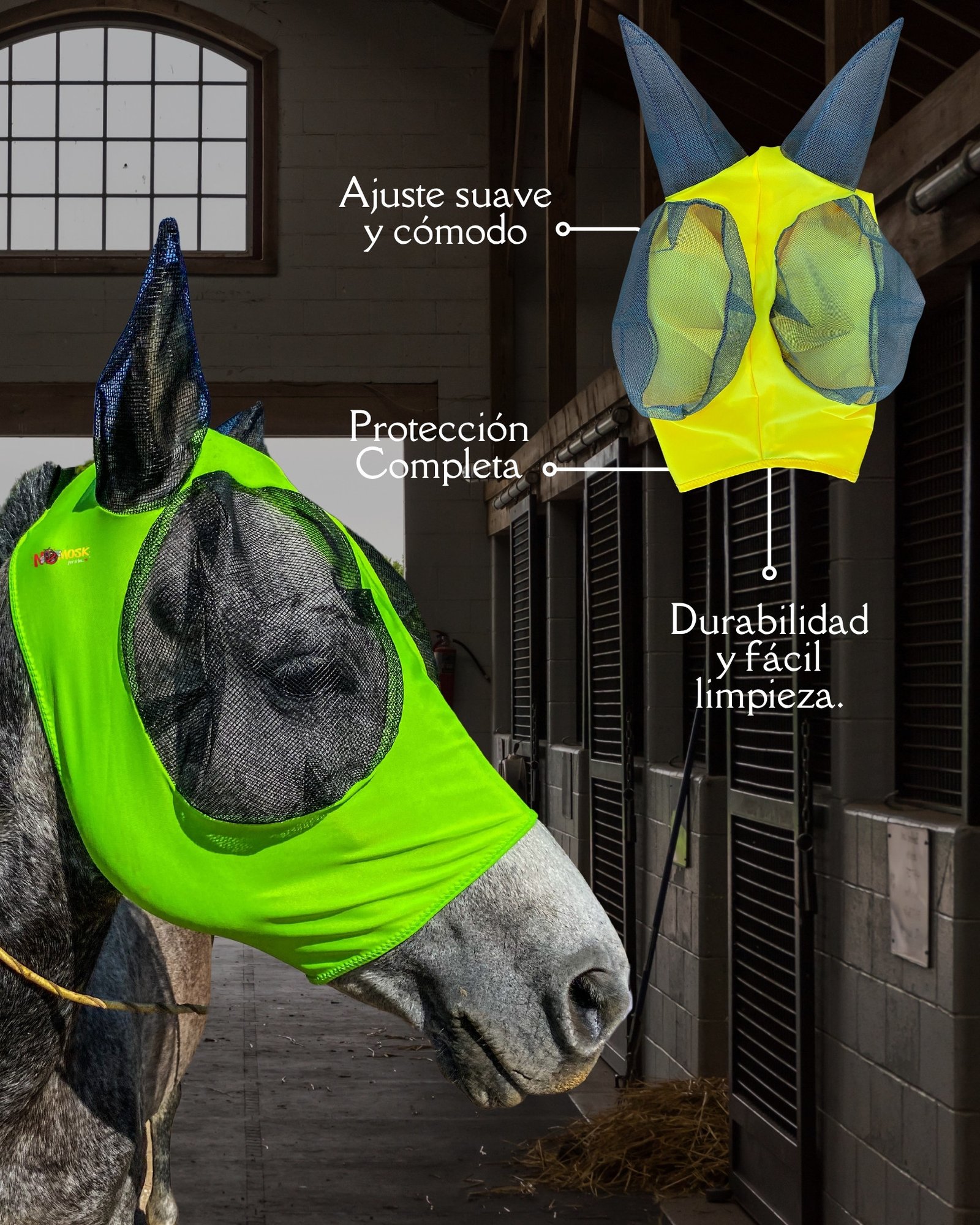 Máscara Anti Moscas para Caballos NoMosk® Mask