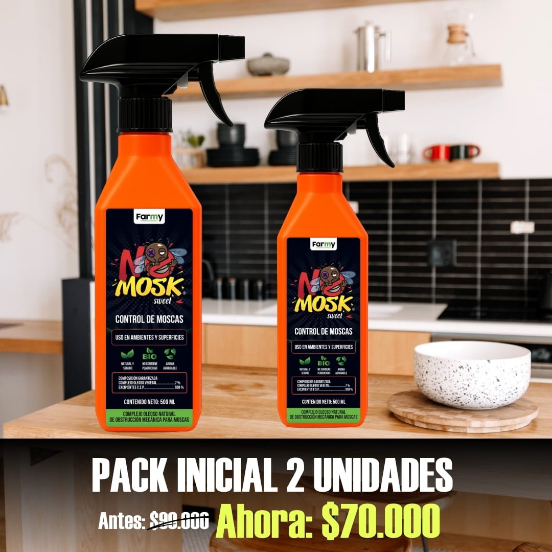 NoMosk® Sweet | Repelente 100% Natural para Moscas - Pack Inicial x 2 Unidades