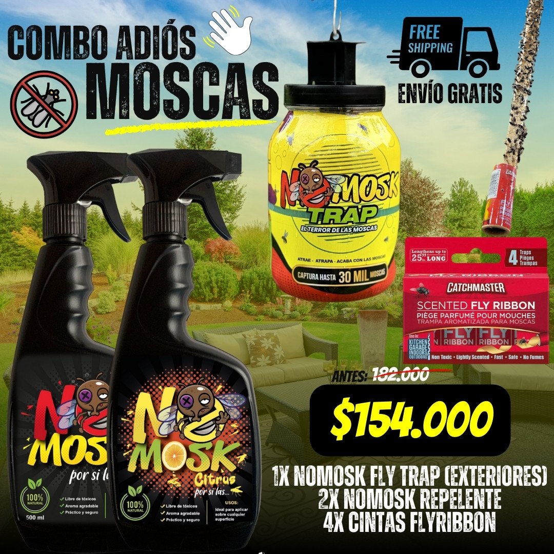 Combo Adiós Moscas Reutilizable + Envío Gratis